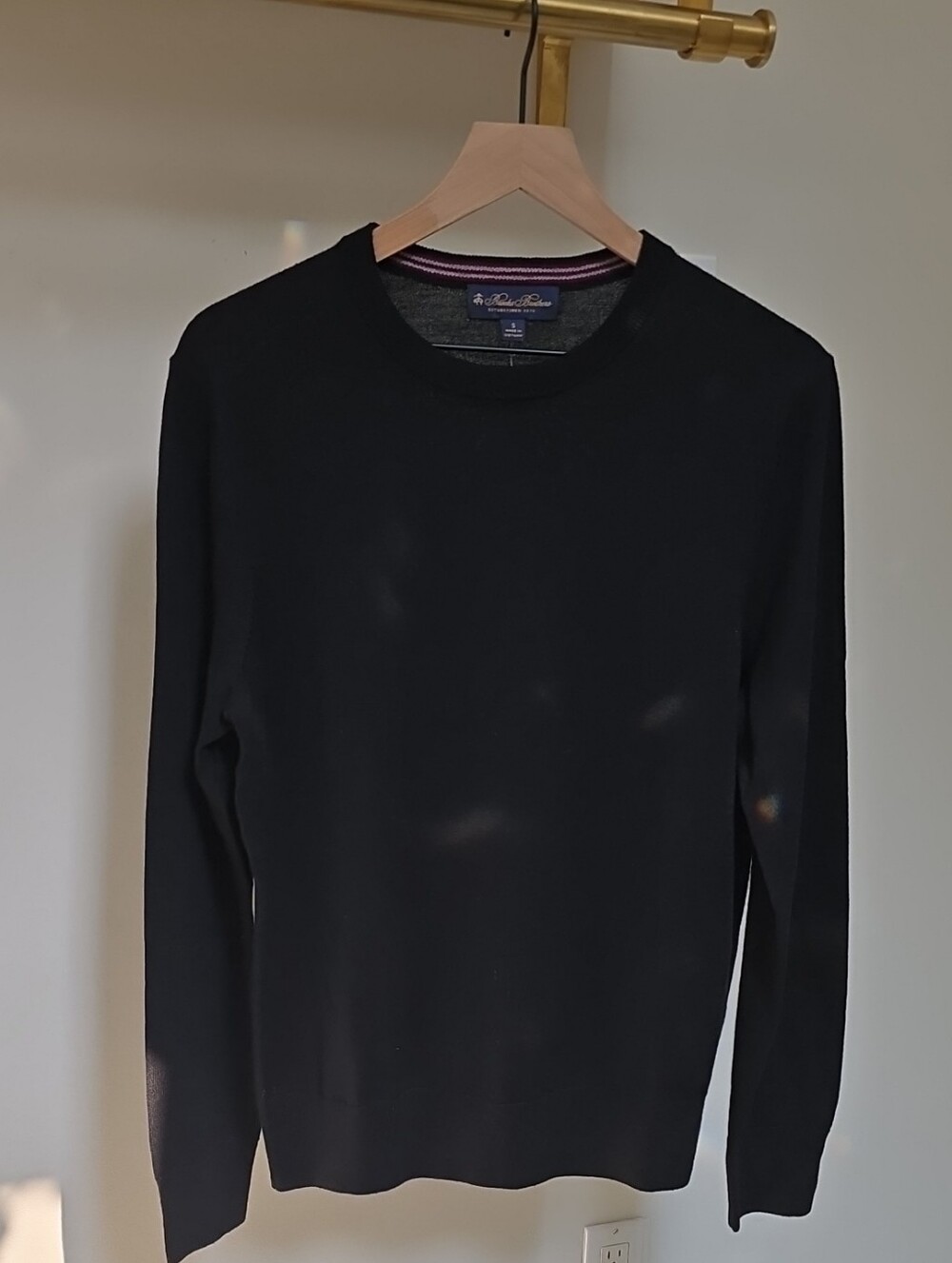 Brooks Brothers Black Crewneck Sweater - Men's Small NWT